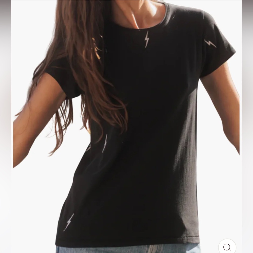 Catherine Gee Embroidered Bolt Tee Black Size XL